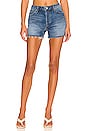 view 1 of 4 Helena High Rise Cut Off Short in Azure Vista