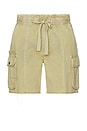 view 5 of 4 Slouchy Utility Twill Short in Light Olive