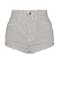 view 6 of 5 Kyla Hot Short in Ticking Stripe
