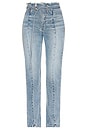 view 5 of 4 Adriana Belted Frayed Waist Slim Straight Jeans in Bisbee