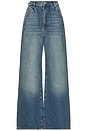 view 5 of 4 Chloe Super High Rise Pleated Wide Leg Jeans in South Bay