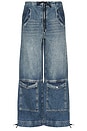 view 6 of 5 Alix Wide Leg Drawstring Cargo Jeans in San Antonio