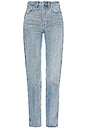 view 5 of 5 Sara Super High Rise Straight Jeans in Wave Hill
