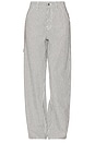 view 7 of 6 Angelina Baggy Slouch Jean in Ticking Stripe