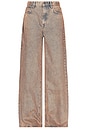 view 7 of 7 Luna Mid Rise Baggy Wide Leg Jeans in Calico