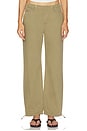 view 2 of 9 Erika Cinched Hem Jean in Oak Moss