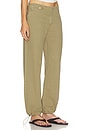 view 3 of 9 Erika Cinched Hem Jean in Oak Moss