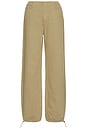 view 8 of 9 Erika Cinched Hem Jean in Oak Moss