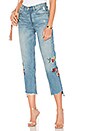 view 1 of 4 Helena High-Rise Embroidered Crop Jean in Chelsea Hotel