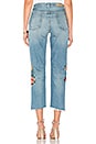 view 3 of 4 Helena High-Rise Embroidered Crop Jean in Chelsea Hotel