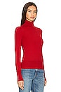view 2 of 4 Merino Wool Turtleneck Sweater in Red