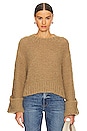 view 1 of 4 Open Stitch Knit Sweater in Khaki