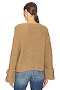 view 3 of 4 Open Stitch Knit Sweater in Khaki