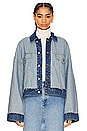 view 1 of 5 Christi Oversized Reversible Denim Jacket in Inside Out