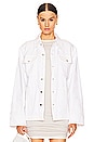 view 1 of 4 Jessie Body Drill Shirt Jacket in White Rip