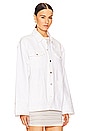 view 2 of 4 Jessie Body Drill Shirt Jacket in White Rip