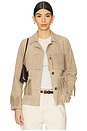 view 1 of 5 Joni Suede Fringe Jacket in Desert Sand