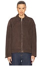 view 2 of 5 Alek Suede Jacket in Chocolate Brown
