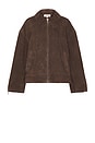 view 6 of 7 Alek Suede Jacket in Chocolate Brown
