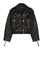 view 6 of 6 Santa Fe Moto Leather Jacket in Faded Black