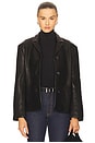 view 1 of 6 Marlo Leather Blazer in Black