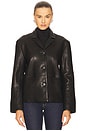 view 2 of 6 Marlo Leather Blazer in Black