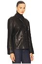 view 3 of 6 Marlo Leather Blazer in Black