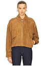 view 2 of 6 Wren Suede Bomber in Cognac