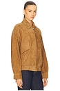 view 3 of 6 Wren Suede Bomber in Cognac