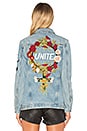 view 5 of 6 x REVOLVE Daria Oversized Denim Trucker Jacket in Fools Gold