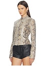 view 4 of 8 x Sophia Kelly Amari Leather Moto in Python