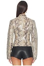 view 5 of 8 x Sophia Kelly Amari Leather Moto in Python