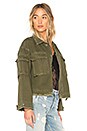 view 2 of 4 Dorian Oversized Crop Army Jacket in Atlantic City