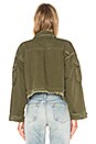 view 3 of 4 Dorian Oversized Crop Army Jacket in Atlantic City