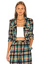 view 1 of 5 Loren Plaid Jacket in Blue Multi Plaid