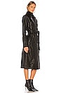 view 3 of 4 Lori Leather Trench Coat in Black