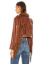 view 4 of 5 CHAQUETA CUERO FLECOS SADIE in Brown