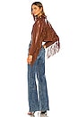 view 5 of 5 CHAQUETA CUERO FLECOS SADIE in Brown
