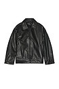 view 7 of 8 Alek Leather Jacket in Black