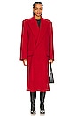 view 2 of 4 MANTEAU BRONTE OVERSIZED in Deep Red