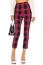 view 1 of 4 Zane High Waist Pant in Black & Pink Plaid