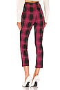 view 3 of 4 Zane High Waist Pant in Black & Pink Plaid