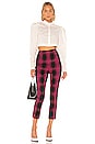 view 4 of 4 Zane High Waist Pant in Black & Pink Plaid
