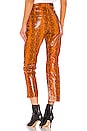 view 3 of 4 Shiloh Leather Pant in Orange Snake