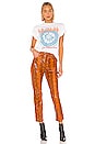 view 4 of 4 Shiloh Leather Pant in Orange Snake