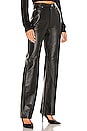 view 2 of 4 Mila Leather Boot Cut Pant in Black
