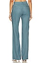 view 3 of 4 The Linen Flared Pant in Denim Blue