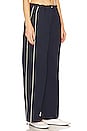 view 3 of 5 Cinched Waist Wide Leg Pant in Navy & Ivory