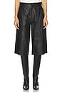view 1 of 7 Foster Leather Culotte in Black