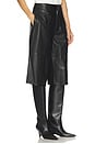 view 2 of 7 Foster Leather Culotte in Black